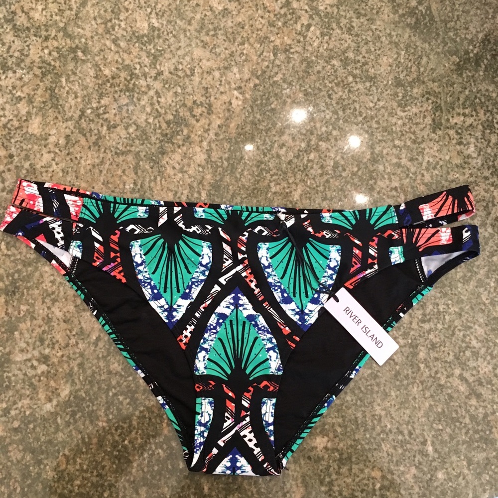 ASOS Aztec Palm Plus Size Bikini Split Sides 14