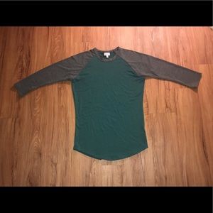 Womens LulaRoe Randy 3/4 Sleeve Tshirt Sz XS