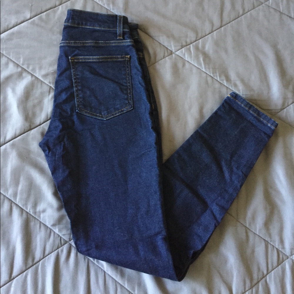 American Apparel Dark Wash Pencil Jeans