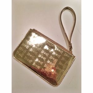 Kate spade Metallic gold wristlet