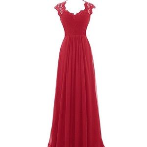 Plus Size Long Red Dress (Bridesmaid or Prom)