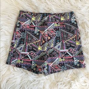 Aztec high waisted shorts