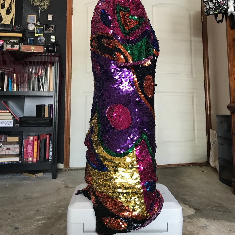 Multi colored sequin dress - Picture 2 of 4