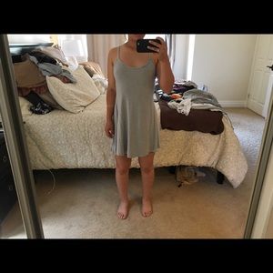 Grey mid length dress