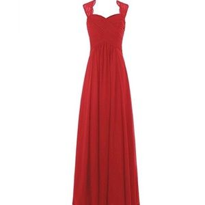 Plus Size Long Red Dress (Bridesmaid or Prom)