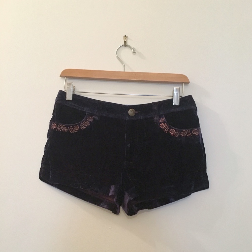 Free People Velvet Blueberry Shorts - Size 4