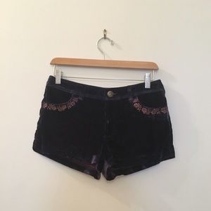 Free People Velvet Blueberry Shorts - Size 4