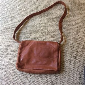 Julia Duren brown leather shoulder purse