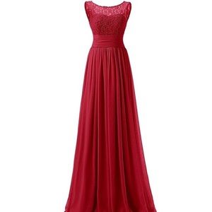 Plus Size Long Red Dress (Bridesmaid or Prom)