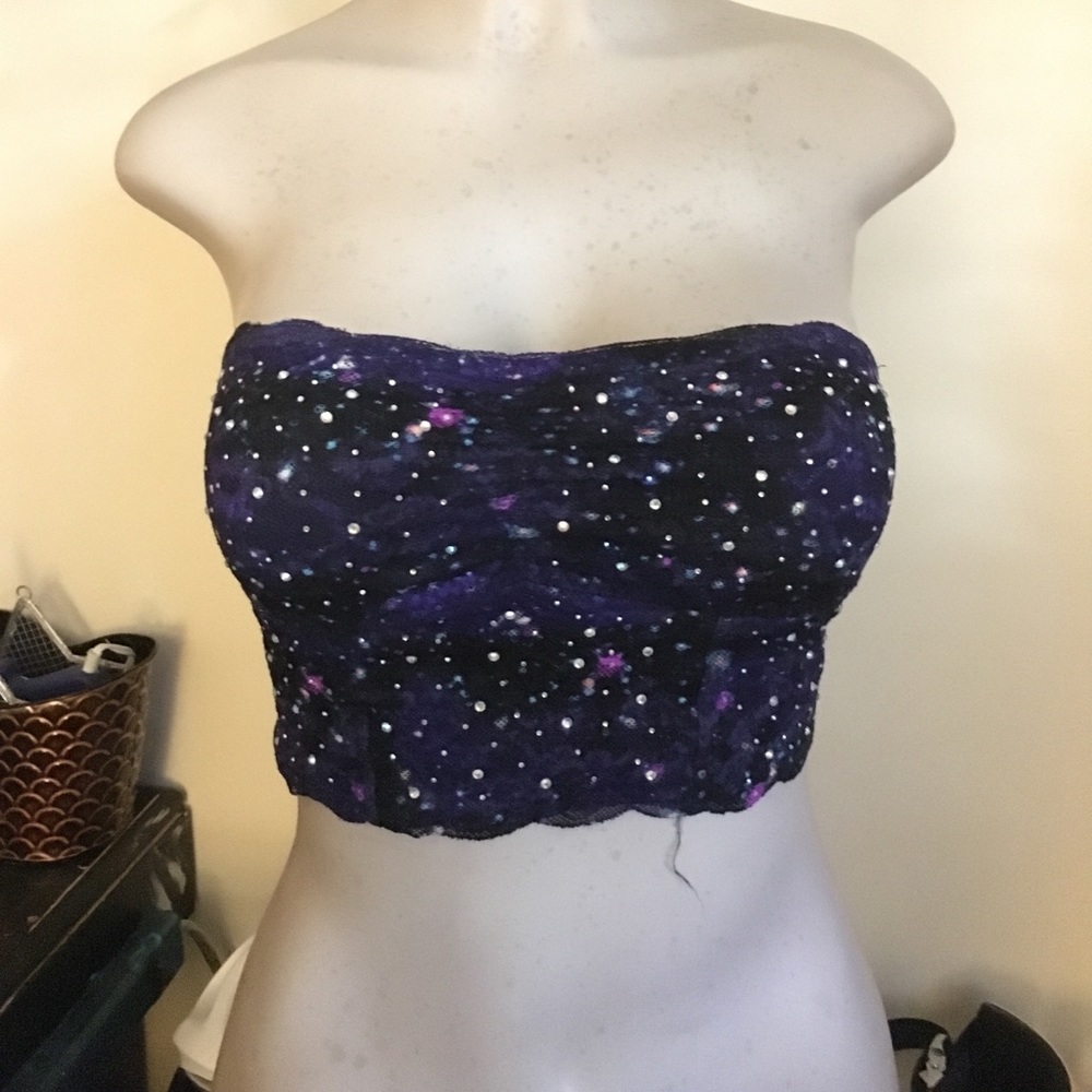 VS pink galaxy bandeau bralette