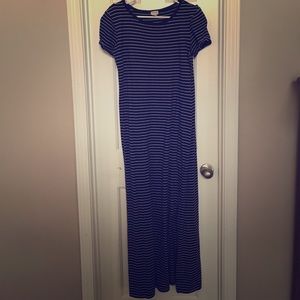 Navy and White Stripe Maxi