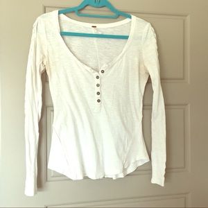 Free People White long sleeve shirt