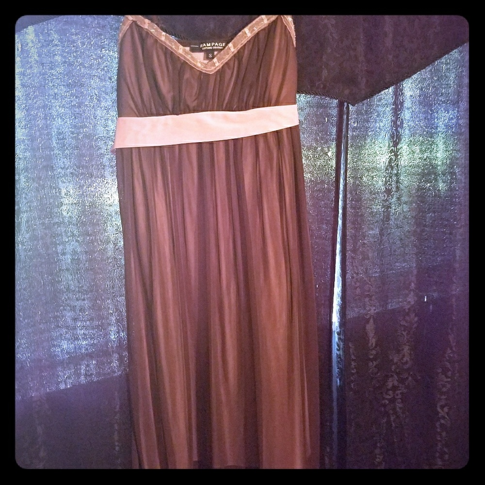 Brown an pink rampage short dress