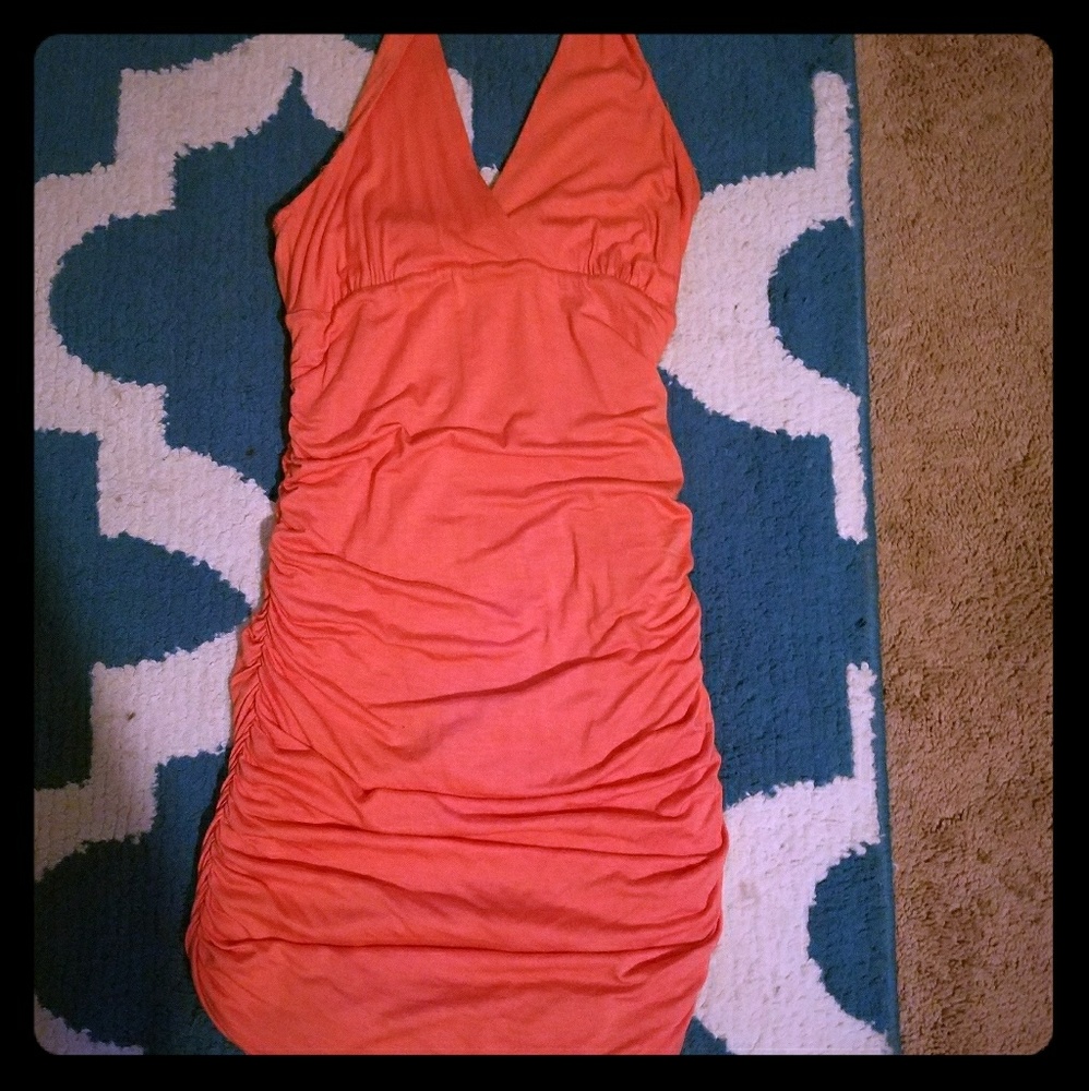 Orange delirious mini dress