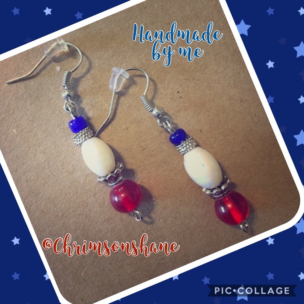 🆕 🇺🇸 Red, White, & Blue Danglers