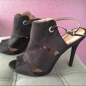 BCBG Generation Black Suede Heels, NWOT