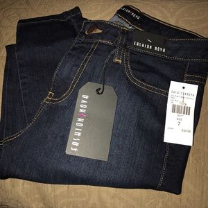 Fashion Nova Mid Rise Skinny Jeans - Dark Blue