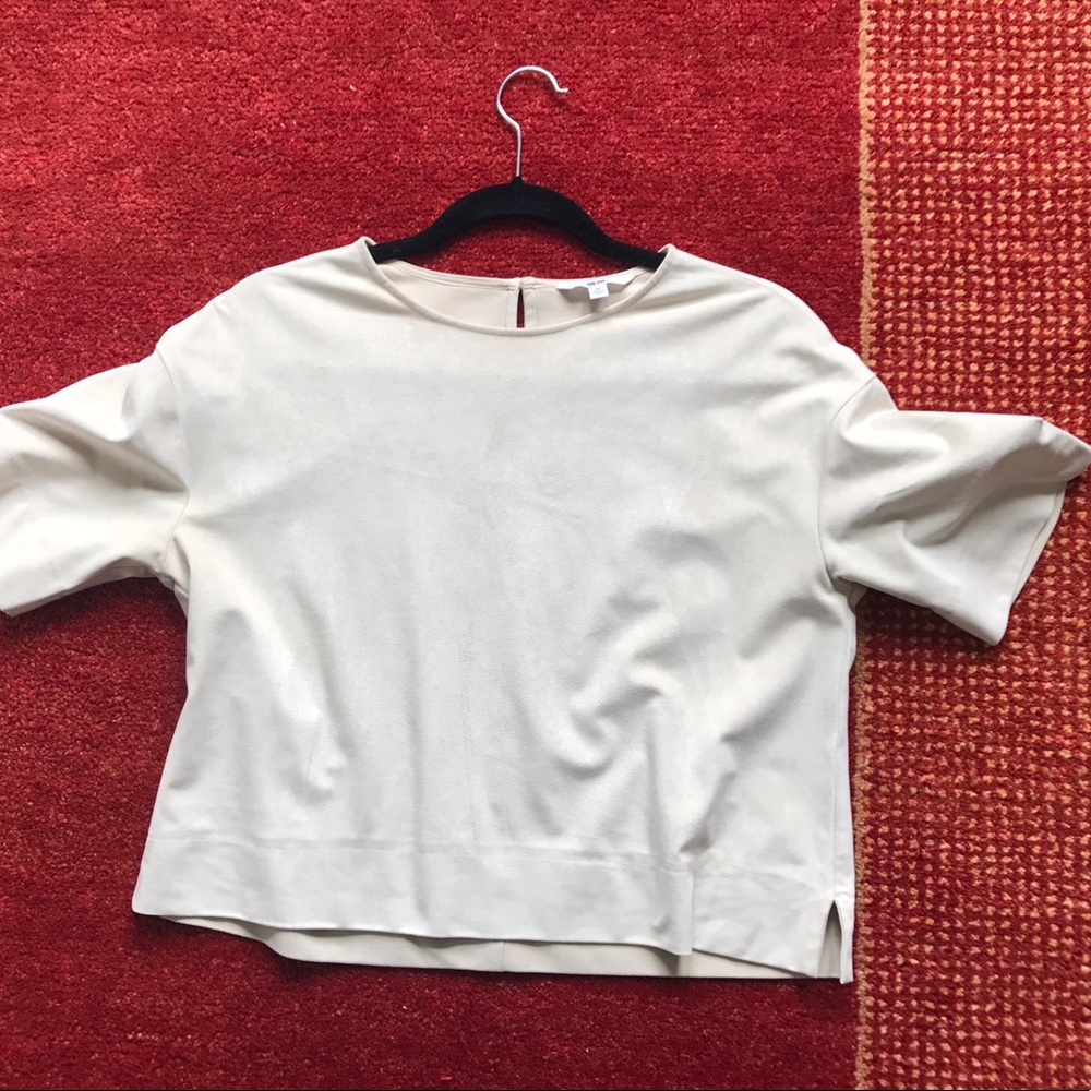 Clear cut suede Uniqlo shirt