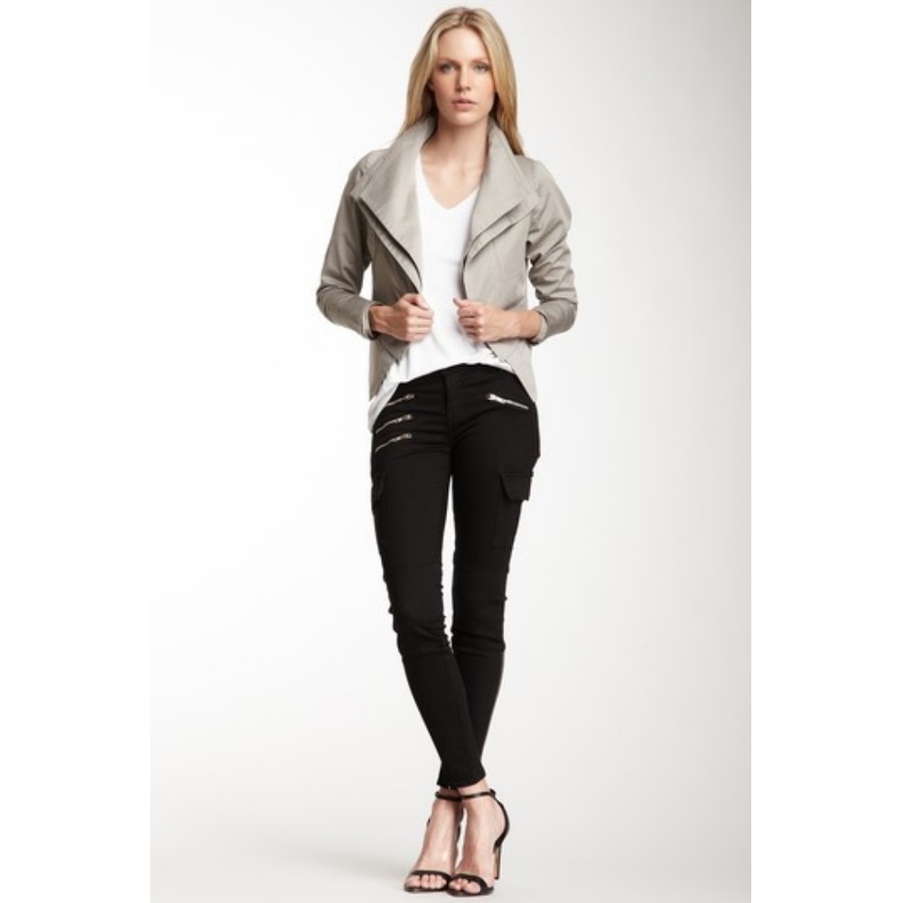 JBRAND Brix Skinny Cargo Zipper Detail Jean 27