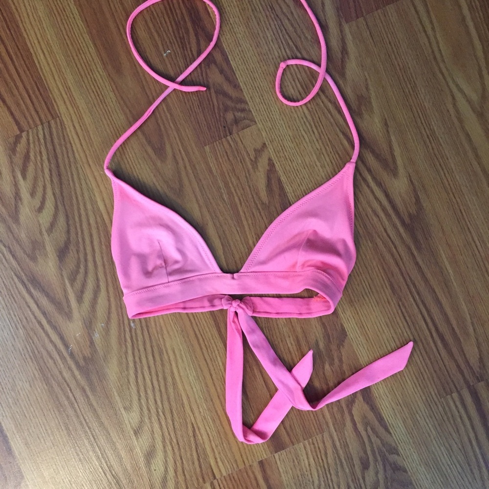 Pink bikini top