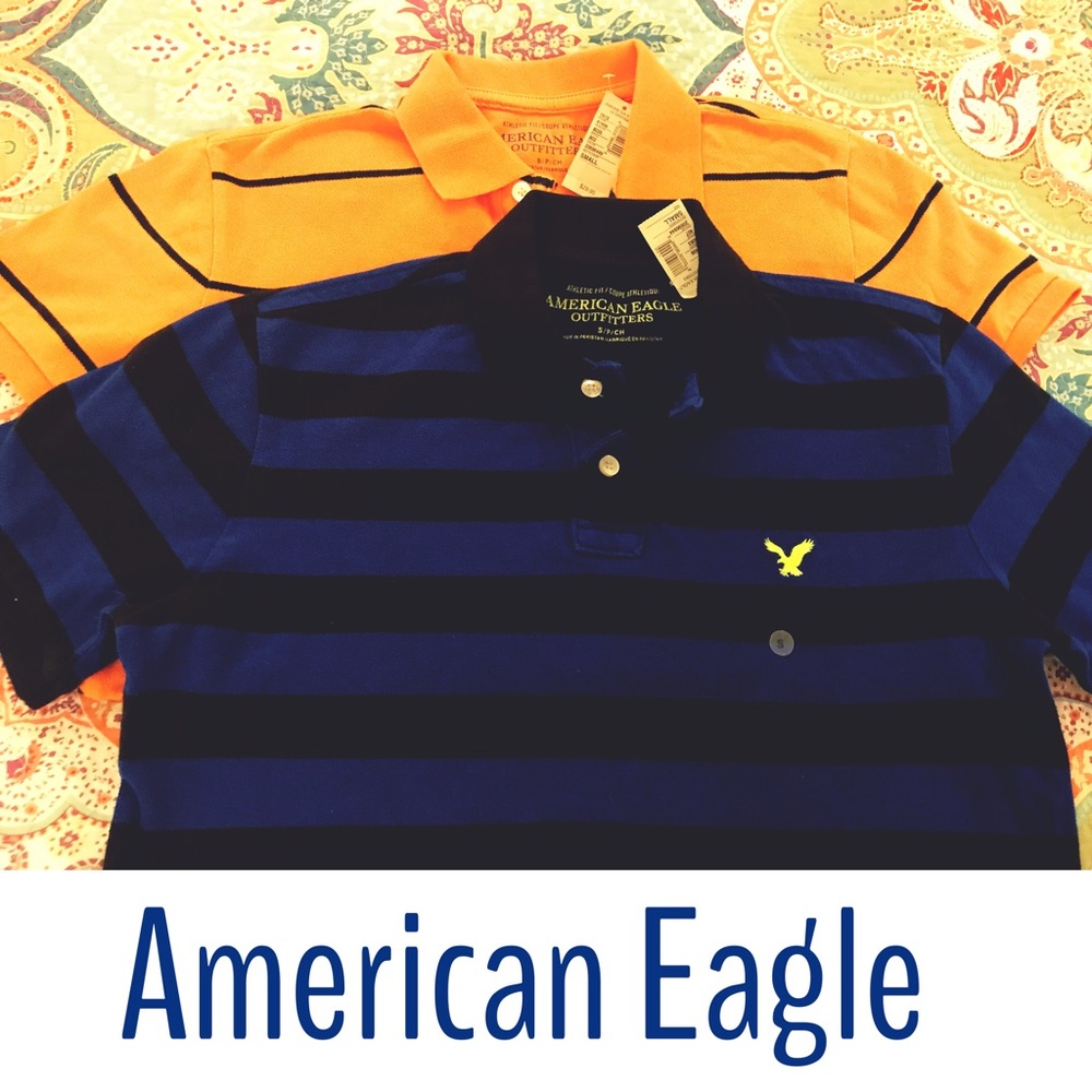 American Eagle Athletic Fit Polos-NWT