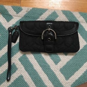 Coach black nylon Wrislet