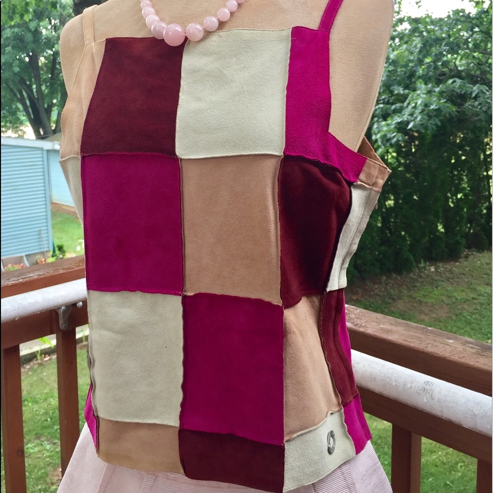 Chanel Goat Skin patchwork tank top