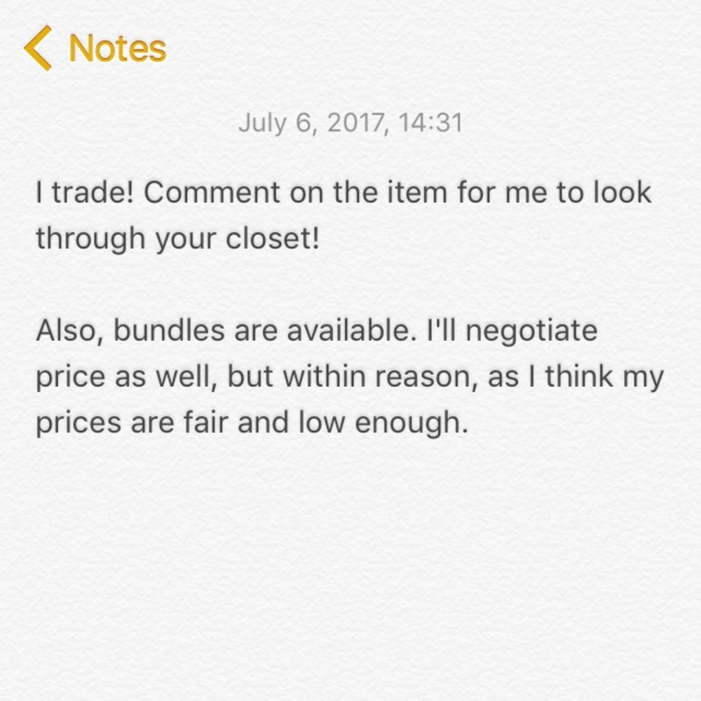 I sell, trade, and bundle!