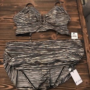 2 piece skirted swimsuit
