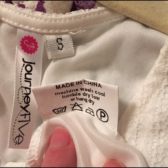 White journey five lace top - Picture 2 of 5