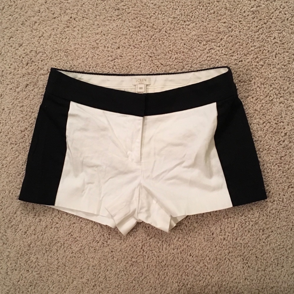 J Crew Tuxedo Black and White Shorts