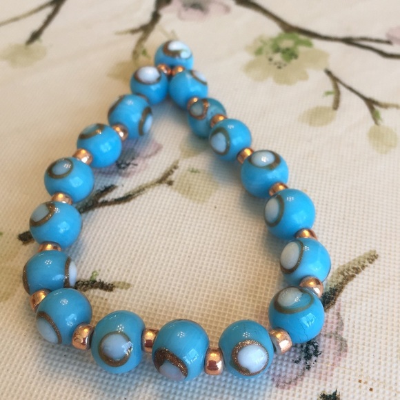 Light blue beaded power bracelet - Picture 3 of 3
