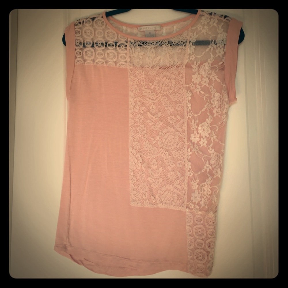 Light pink lace shirt