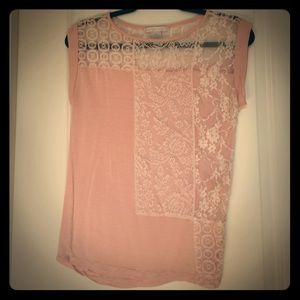 Light pink lace shirt