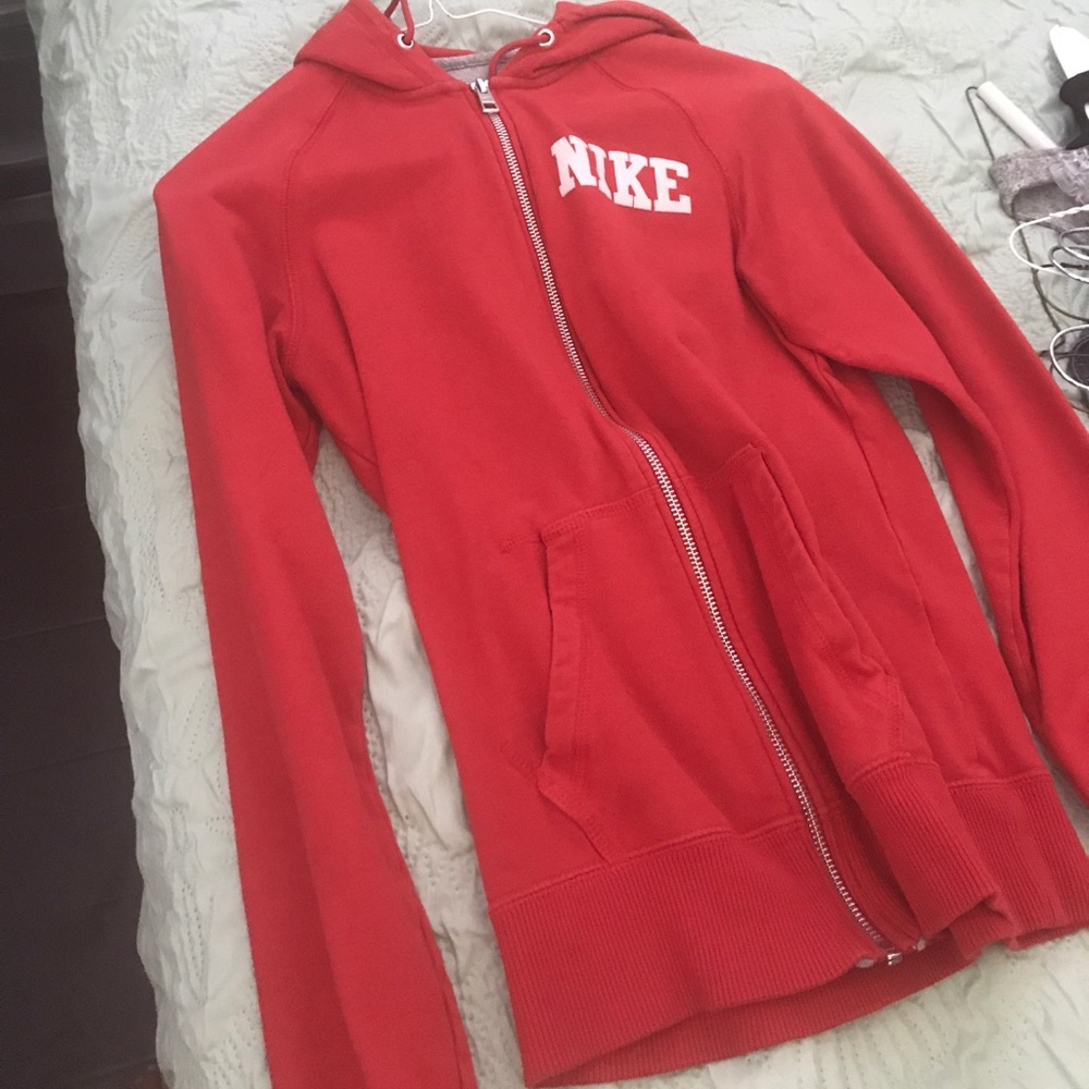Red Nike zip up