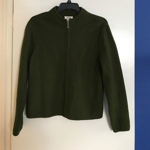 Talbots zip front sweater