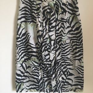 Max Mara 100% silk zebra skirt. Size 6