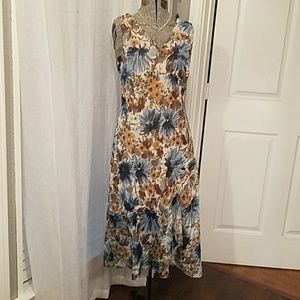 Floral dress in the vintage style