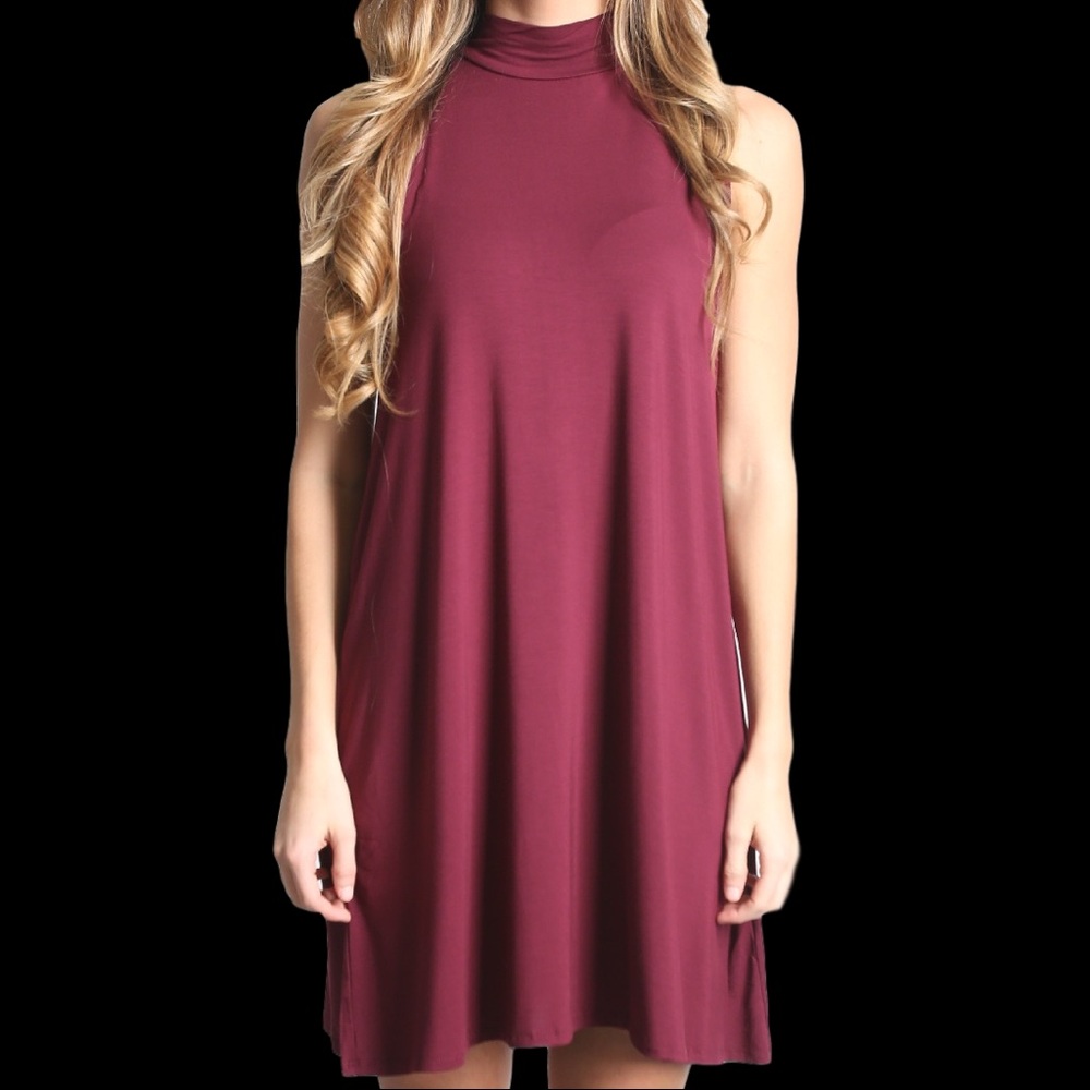 mock neck dress