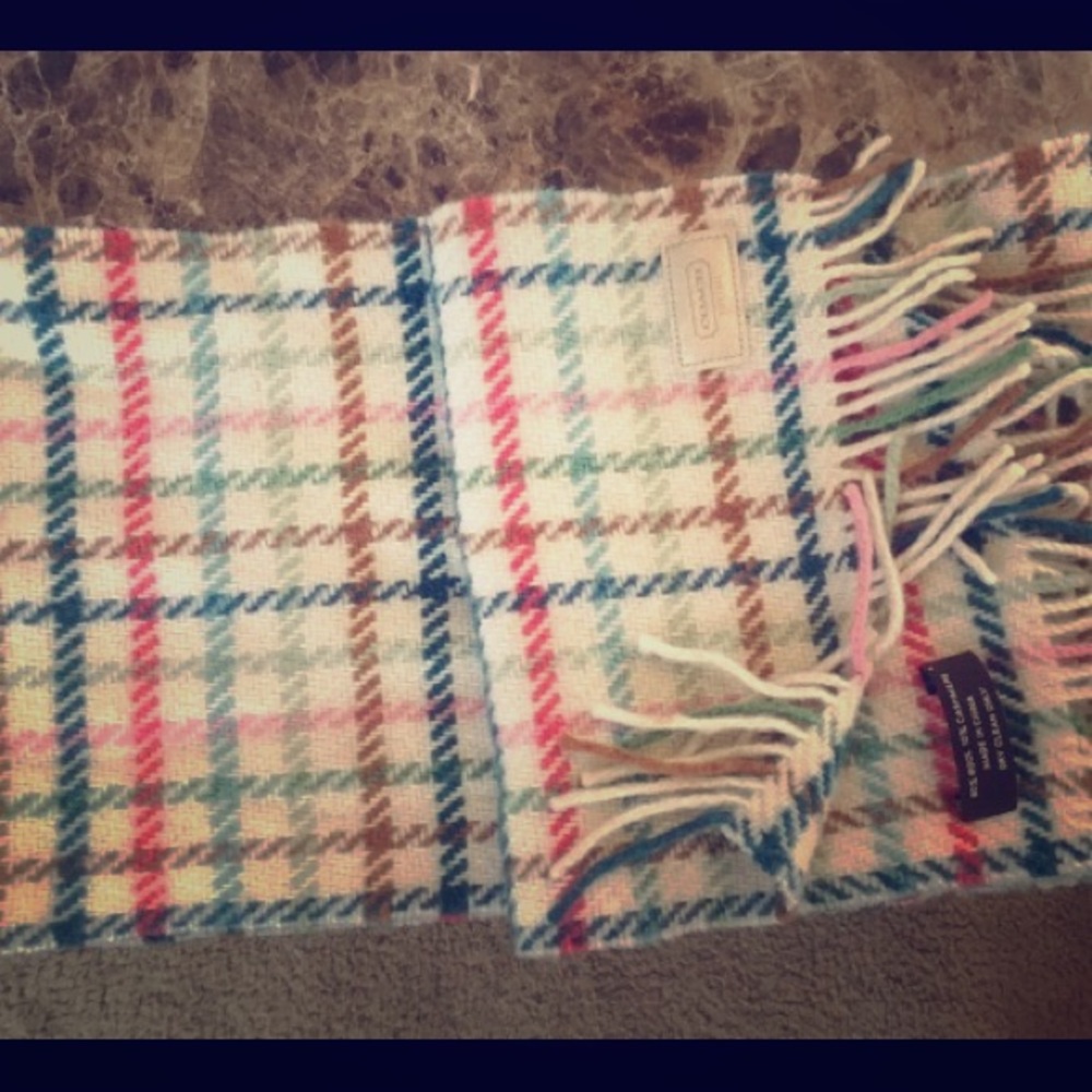 Authentic wool/cashmere Coach scarf