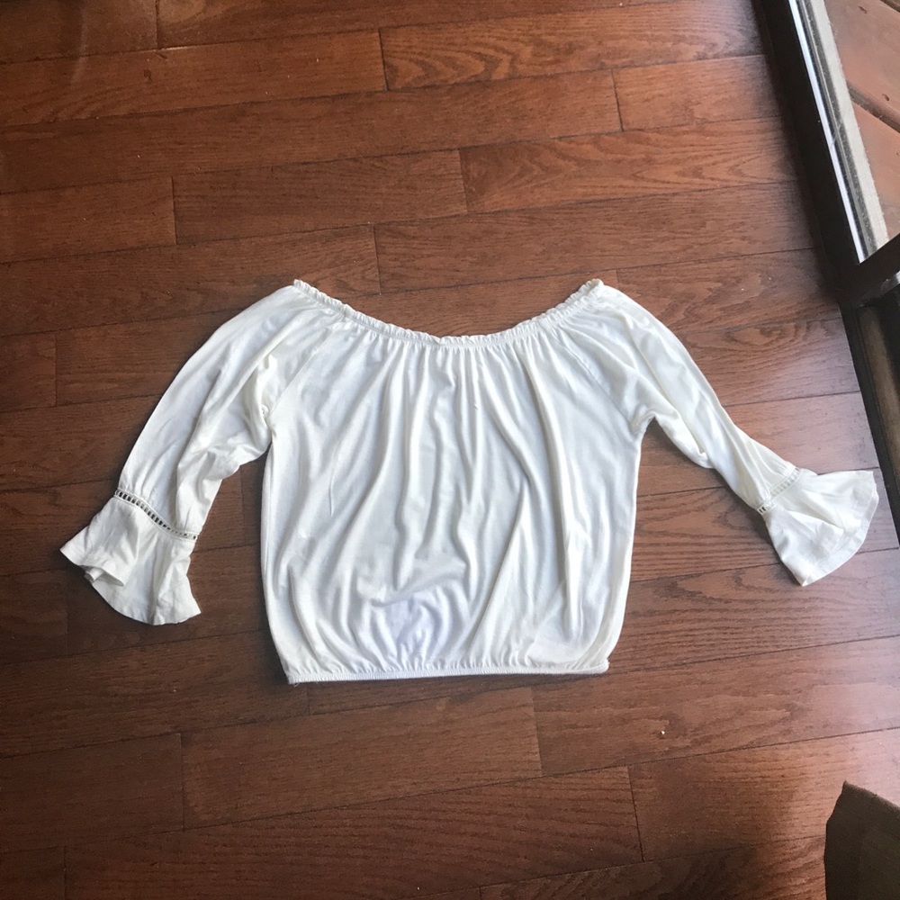 La hearts off the shoulder shirt