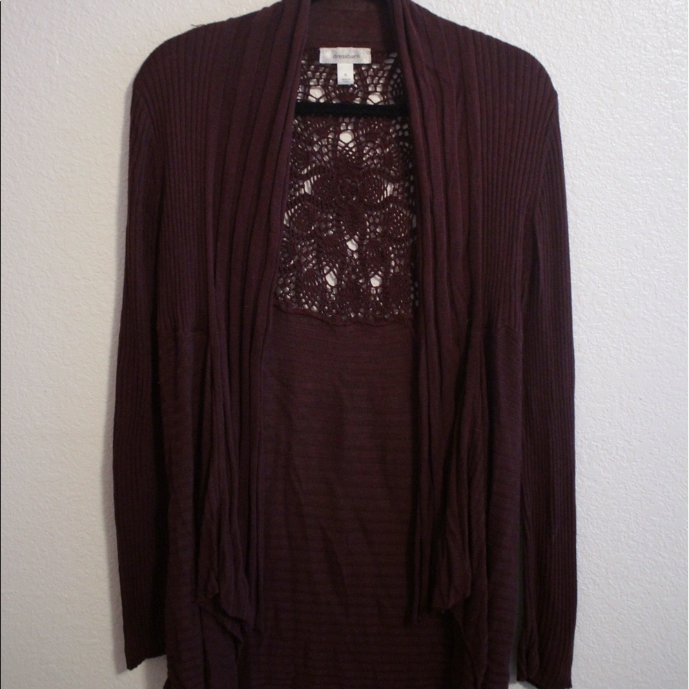 Brown Lace Cardigan