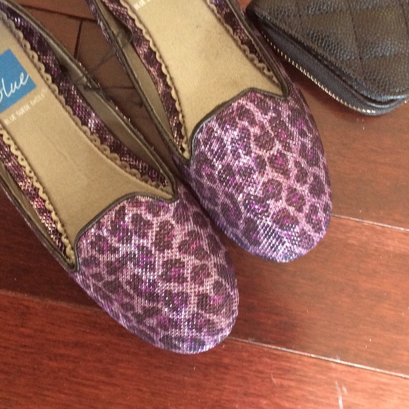 Shoes - NWOT Purple Leopard flats