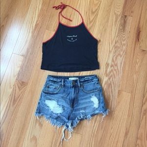 BNWOT High Waisted Bullhead Black Shorts