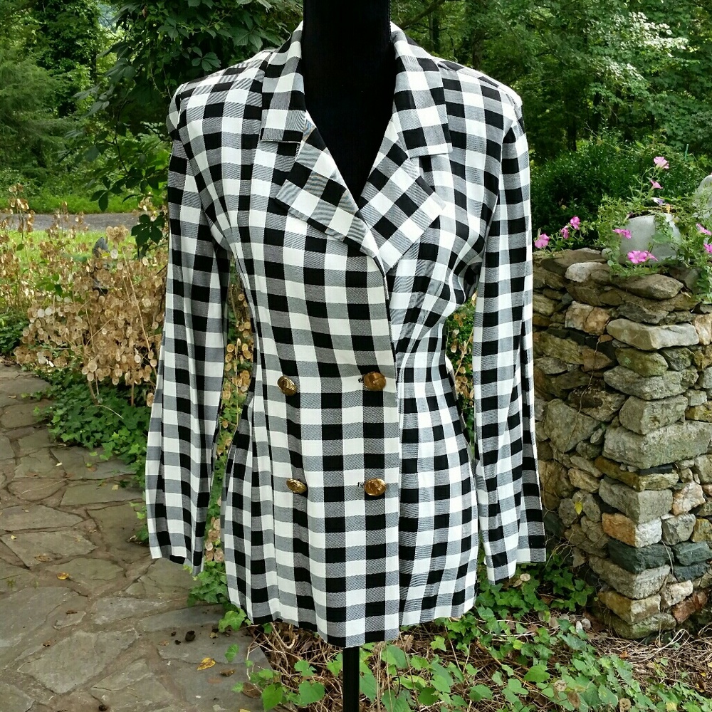 Black and White checkered Blazer