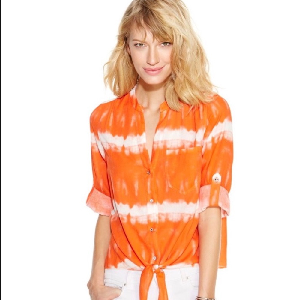 INC Orange Tie Dye Blouse