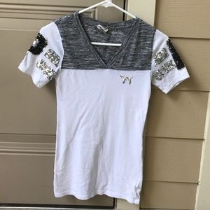 XS VS PINK T-Shirt With Sequin Detail