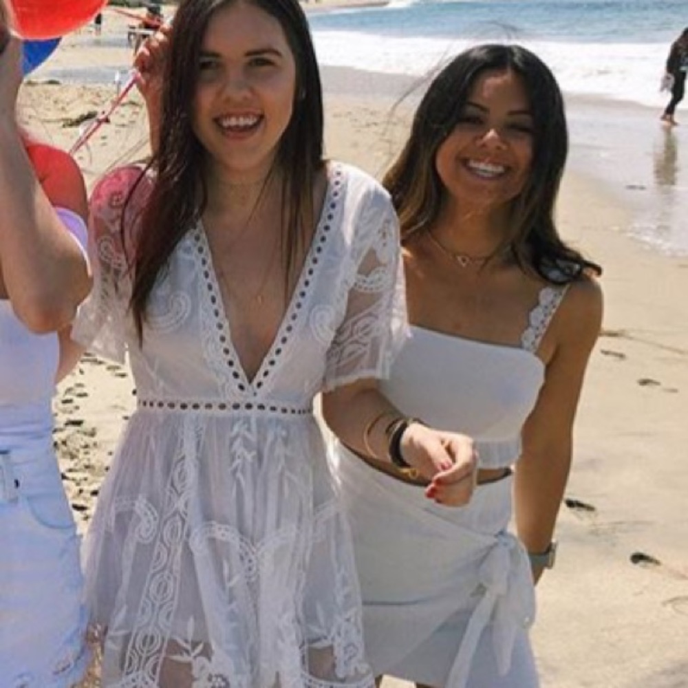 LF white wrap skirt