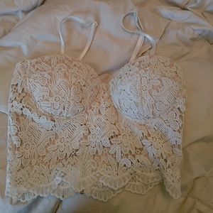 Lace bustier top