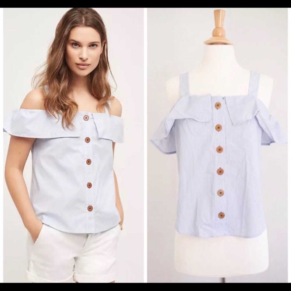 Anthropologie Canopy Open-Shoulder Tank